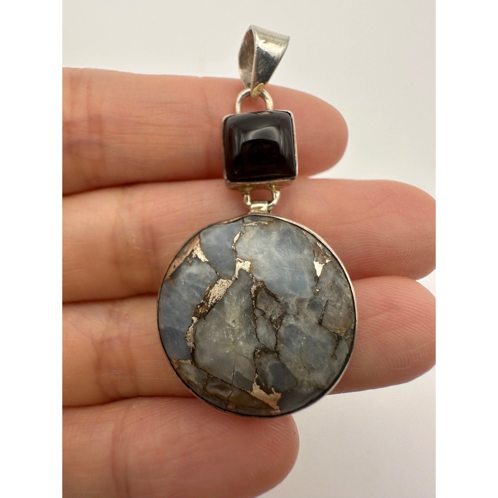925 Sterling Silver Natural Gemstone Pendant